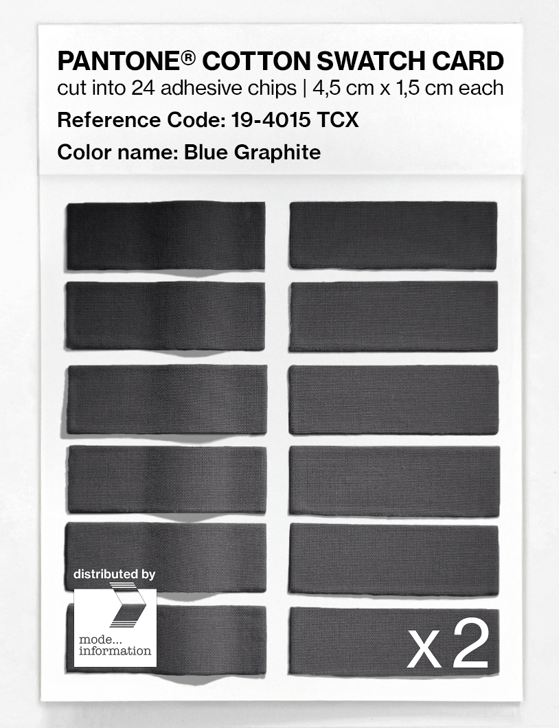 Product image 6 of the product “PANTONE® COTTON SWATCH CARD 19-4015 TCX Blue Graphite ”
