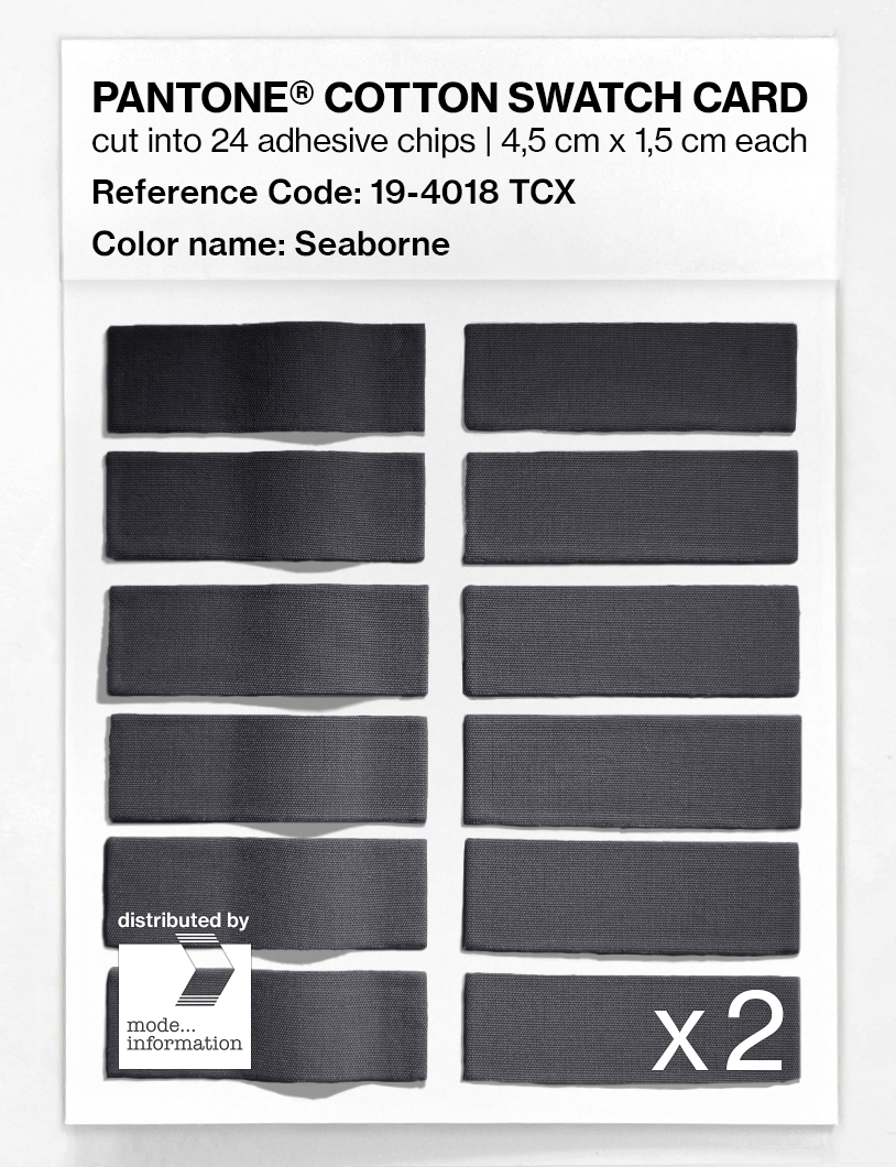Product image 6 of the product “PANTONE® COTTON SWATCH CARD 19-4018 TCX Seaborne ”