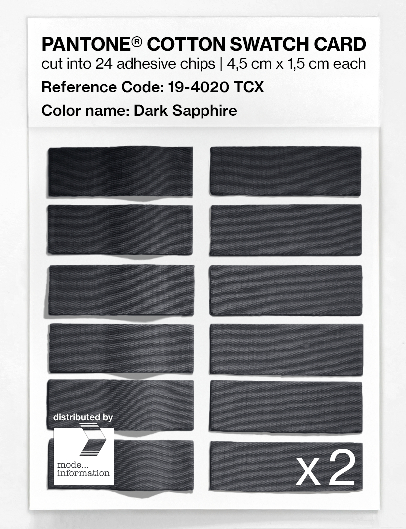 Product image 6 of the product “PANTONE® COTTON SWATCH CARD 19-4020 TCX Dark Sapphire ”