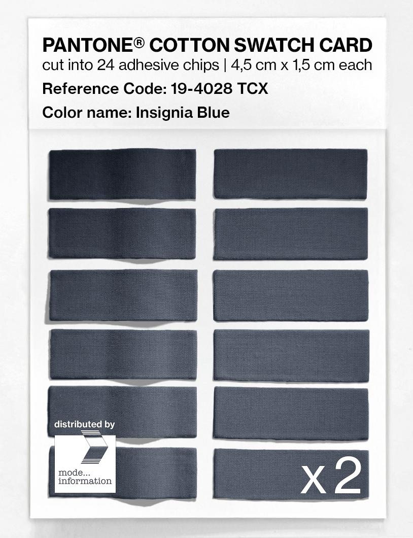 Product image 6 of the product “PANTONE® COTTON SWATCH CARD 19-4028 TCX Insignia Blue ”