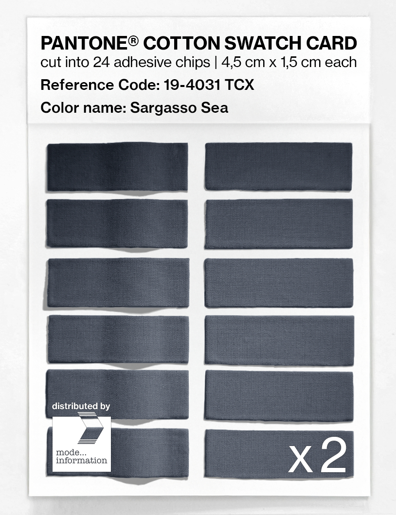 Product image 6 of the product “PANTONE® COTTON SWATCH CARD 19-4031 TCX Sargasso Sea ”