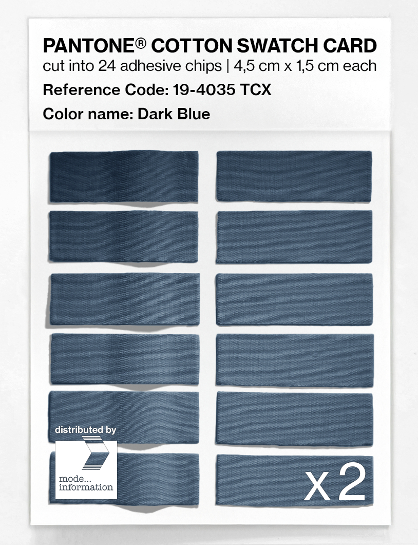 Product image 6 of the product “PANTONE® COTTON SWATCH CARD 19-4035 TCX Dark Blue ”