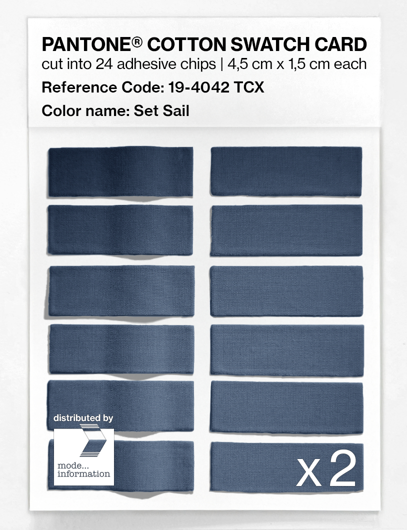 Product image 6 of the product “PANTONE® COTTON SWATCH CARD 19-4042 TCX Set Sail ”
