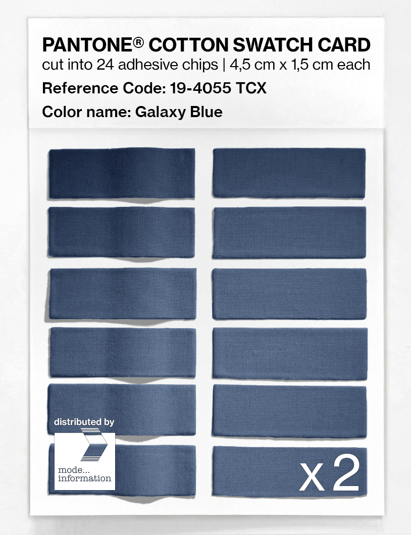 Product image 6 of the product “PANTONE® COTTON SWATCH CARD 19-4055 TCX Galaxy Blue ”