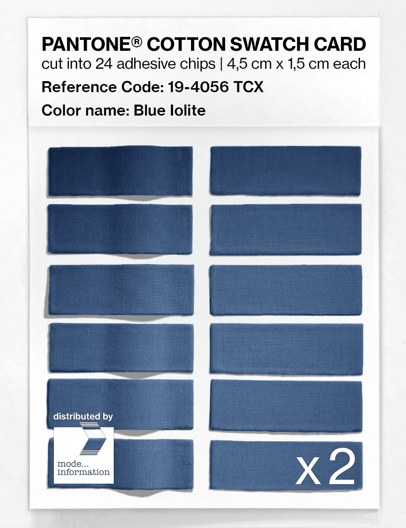 Product image 6 of the product “PANTONE® COTTON SWATCH CARD 19-4056 TCX Blue Iolite ”