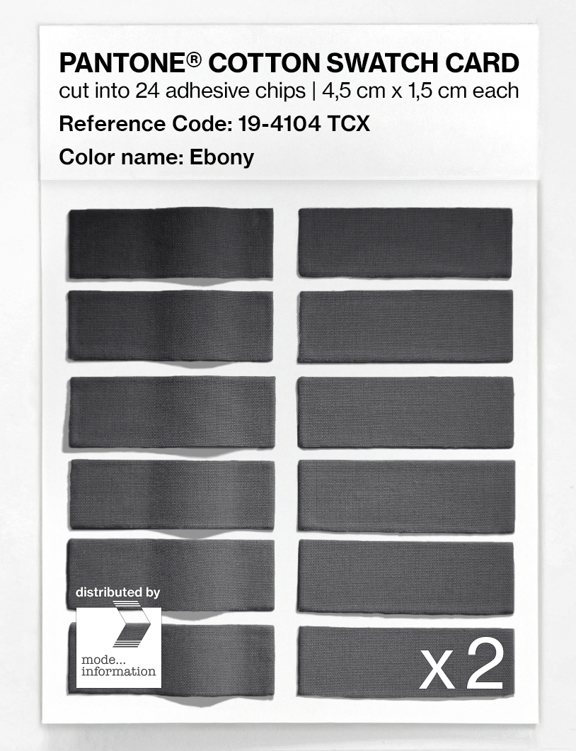 Product image 6 of the product “PANTONE® COTTON SWATCH CARD 19-4104 TCX Ebony ”