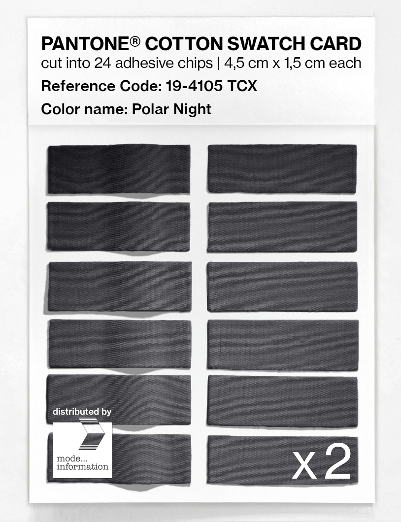 Product image 6 of the product “PANTONE® COTTON SWATCH CARD 19-4105 TCX Polar Night ”