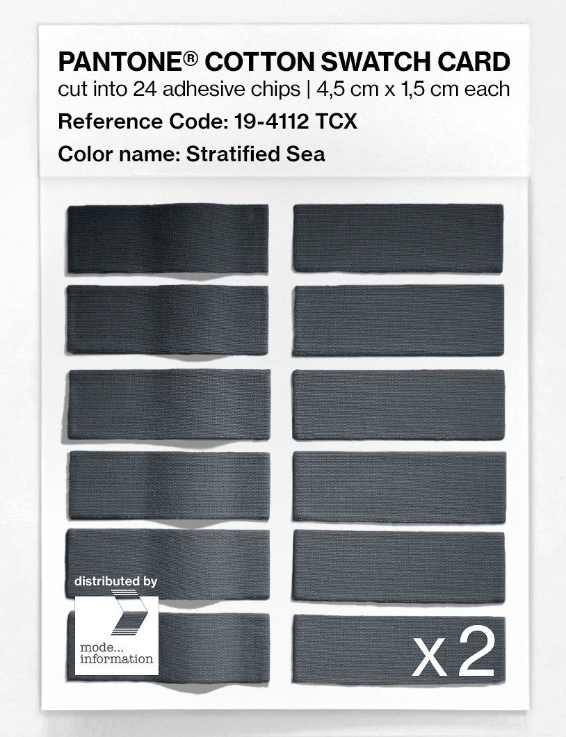 Product image 6 of the product “PANTONE® COTTON SWATCH CARD 19-4112 TCX Stratified Sea ”