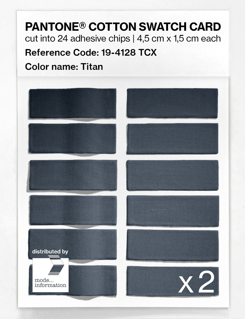 Product image 6 of the product “PANTONE® COTTON SWATCH CARD 19-4128 TCX Titan ”