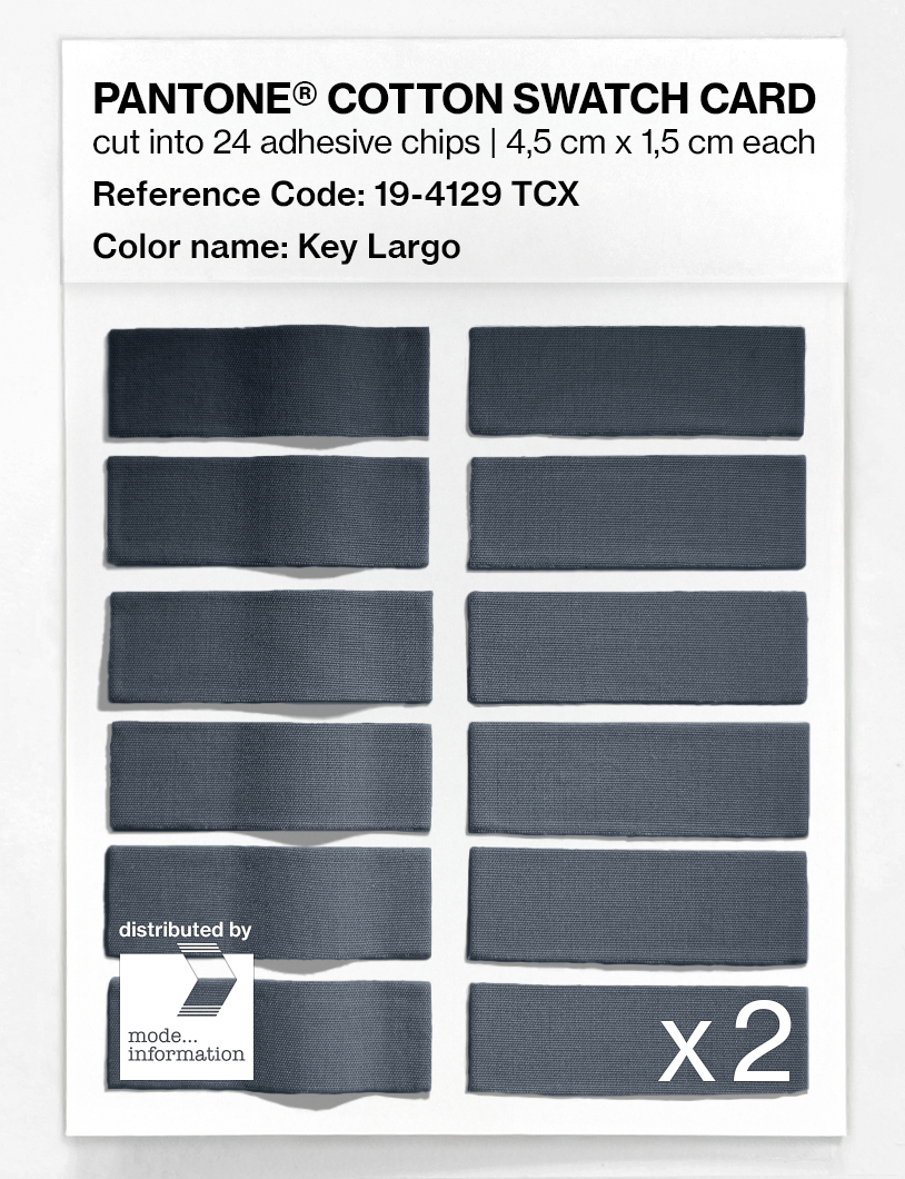 Product image 6 of the product “PANTONE® COTTON SWATCH CARD 19-4129 TCX Key Largo ”