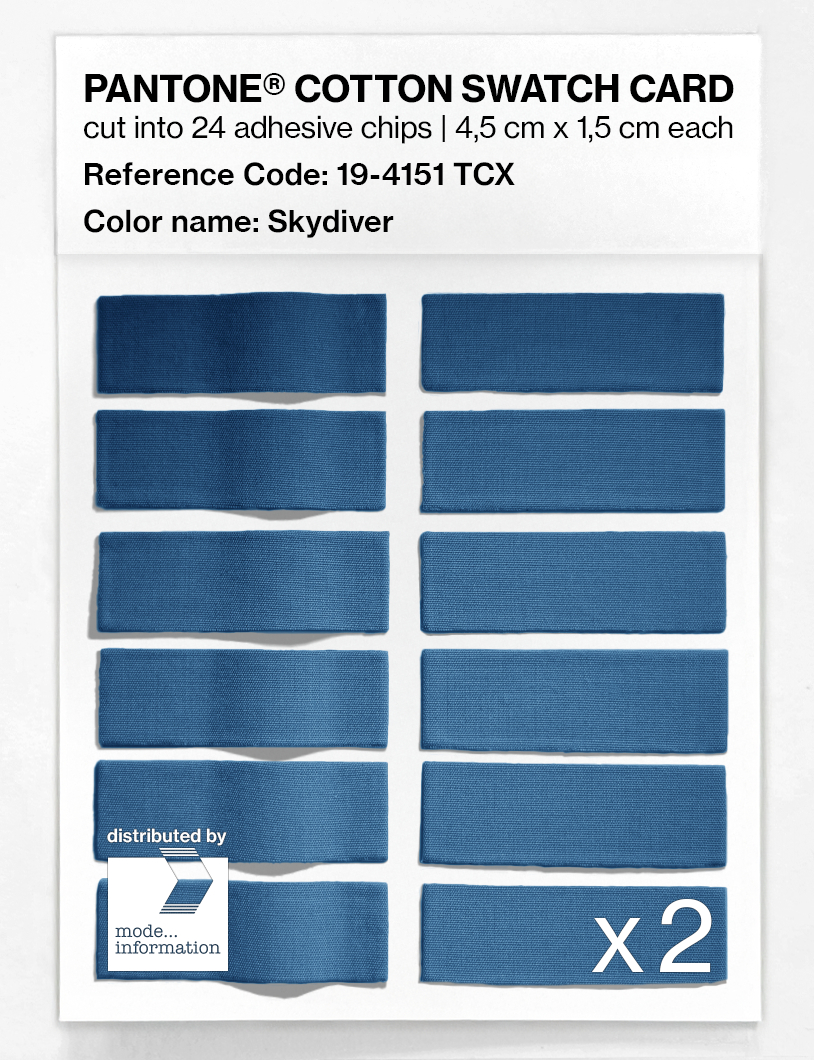 Product image 6 of the product “PANTONE® COTTON SWATCH CARD 19-4151 TCX Skydiver ”