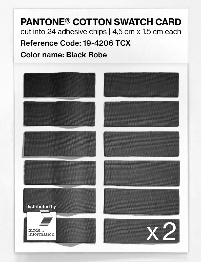 Product image 6 of the product “PANTONE® COTTON SWATCH CARD 19-4206 TCX Black Robe ”
