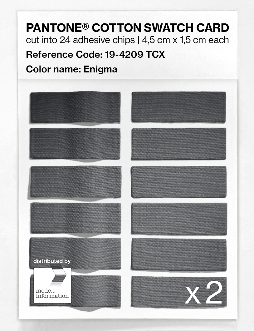 Product image 6 of the product “PANTONE® COTTON SWATCH CARD 19-4209 TCX Enigma ”