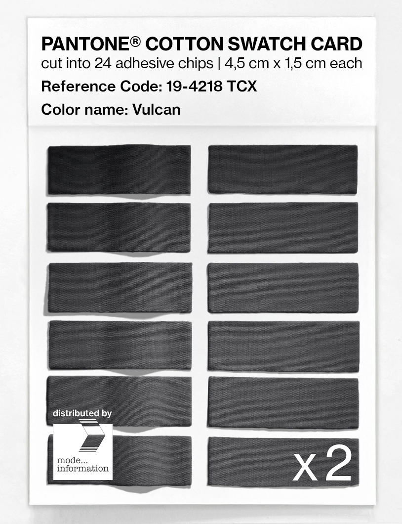 Product image 6 of the product “PANTONE® COTTON SWATCH CARD 19-4218 TCX Vulcan ”