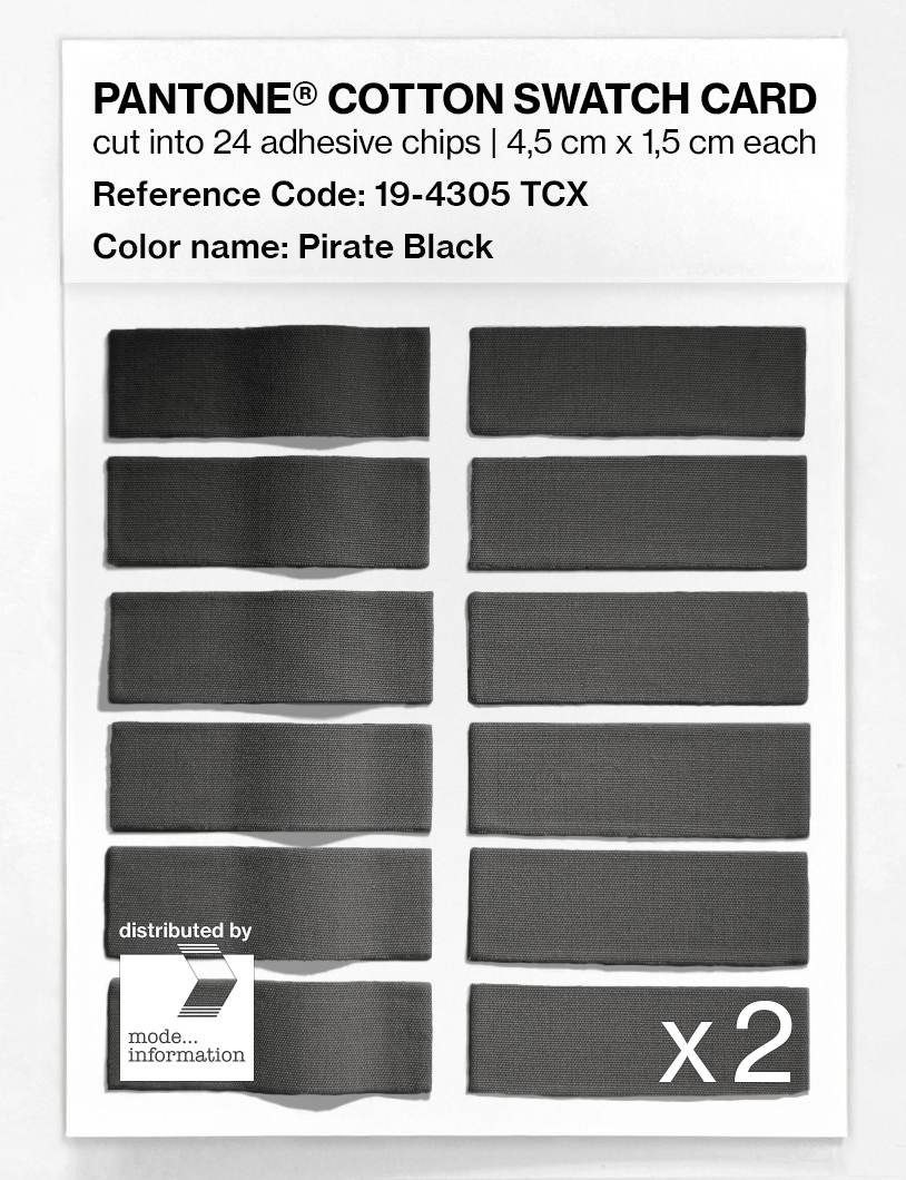 Product image 6 of the product “PANTONE® COTTON SWATCH CARD 19-4305 TCX Pirate Black ”