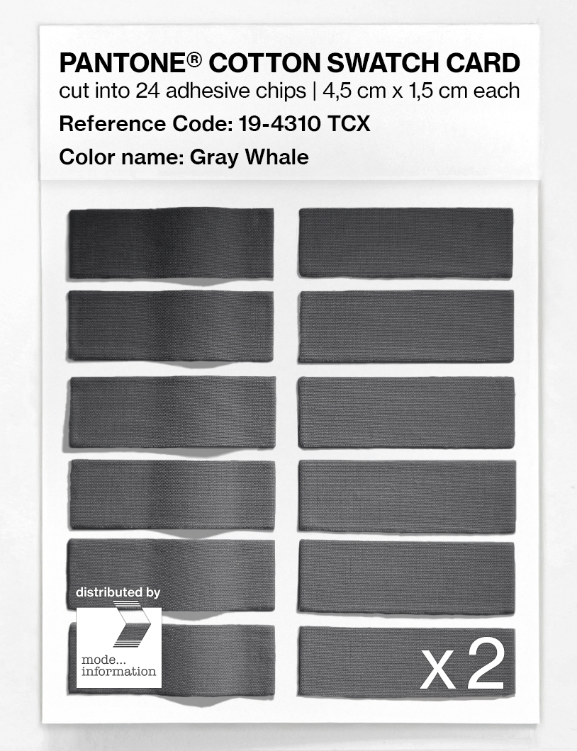 Product image 6 of the product “PANTONE® COTTON SWATCH CARD 19-4310 TCX Gray Whale ”