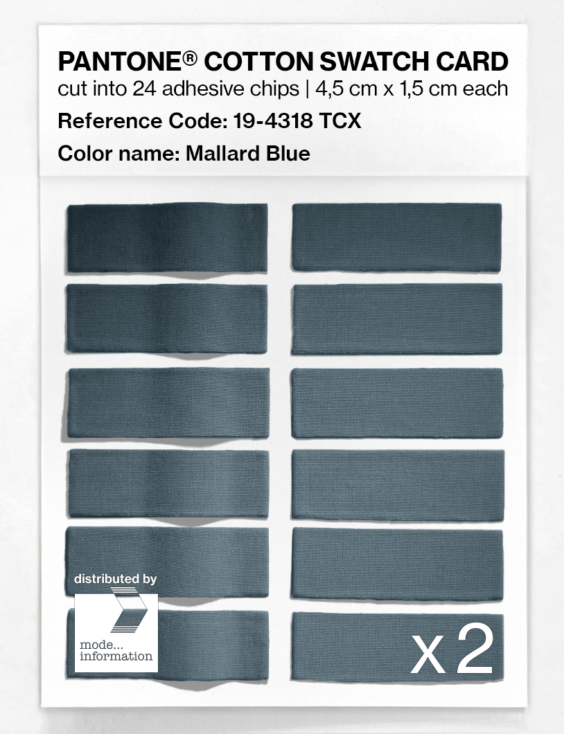 Product image 6 of the product “PANTONE® COTTON SWATCH CARD 19-4318 TCX Mallard Blue ”