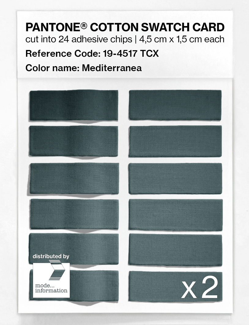 Product image 6 of the product “PANTONE® COTTON SWATCH CARD 19-4517 TCX Mediterranea ”