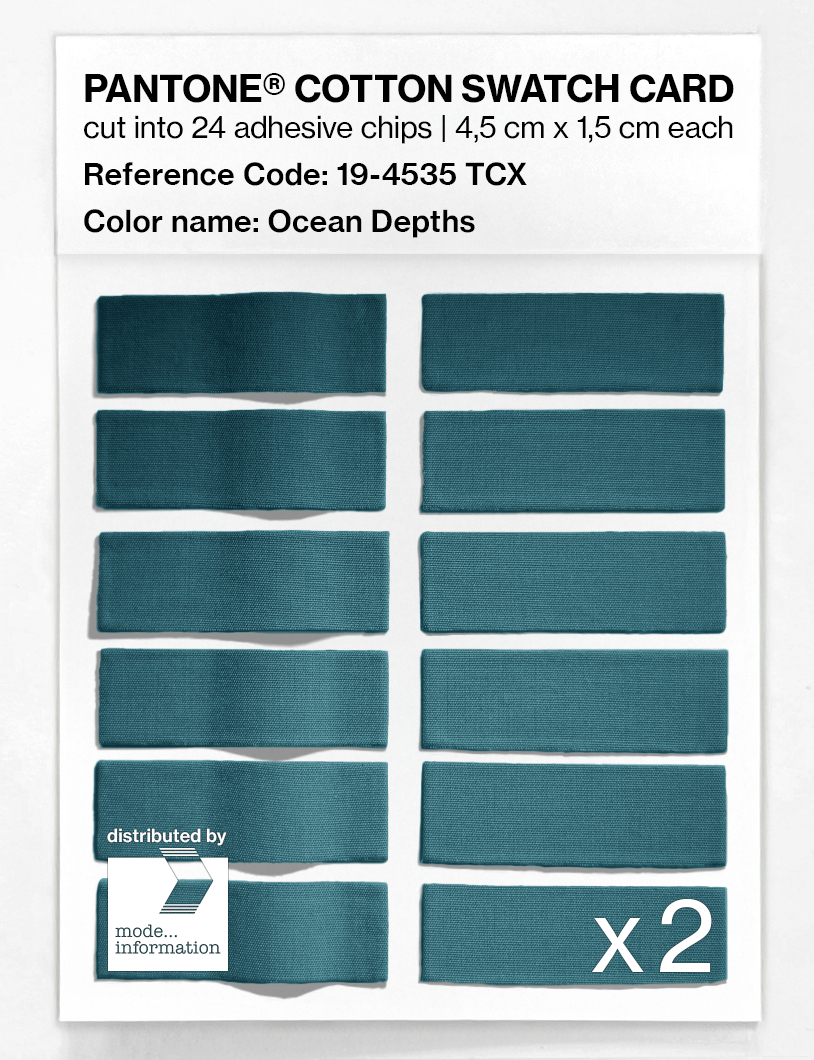Product image 6 of the product “PANTONE® COTTON SWATCH CARD 19-4535 TCX Ocean Depths ”
