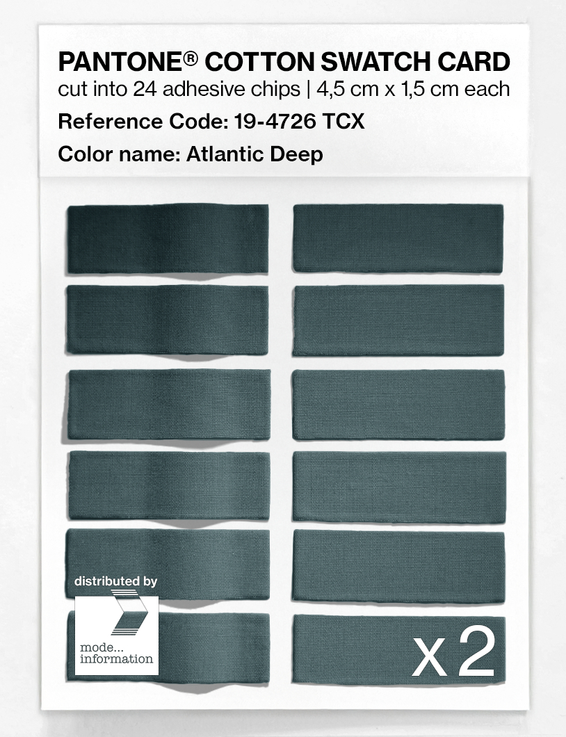 Product image 6 of the product “PANTONE® COTTON SWATCH CARD 19-4726 TCX Atlantic Deep ”