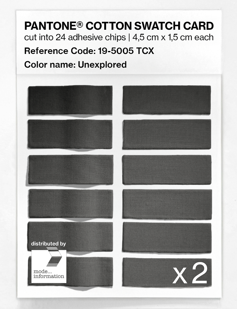 Product image 6 of the product “PANTONE® COTTON SWATCH CARD 19-5005 TCX Unexplored ”