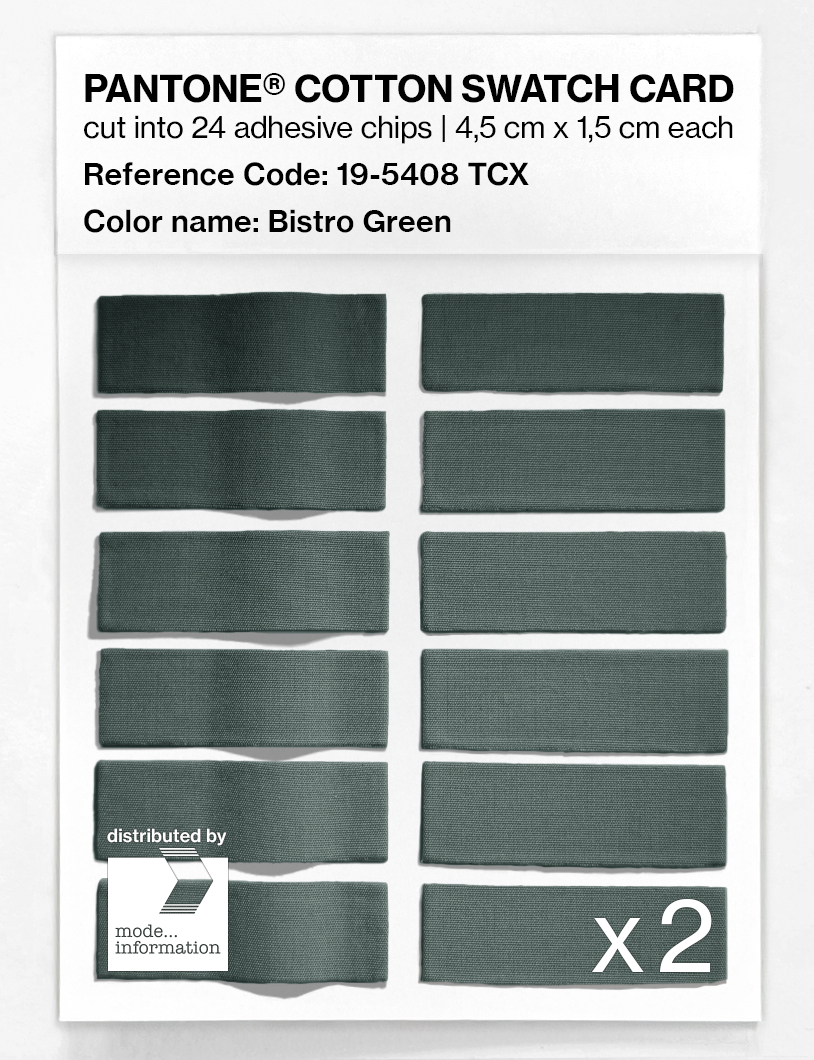 Product image 6 of the product “PANTONE® COTTON SWATCH CARD 19-5408 TCX Bistro Green ”