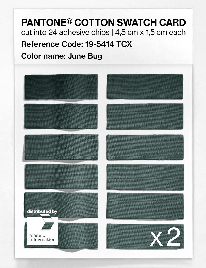 Product image 6 of the product “PANTONE® COTTON SWATCH CARD 19-5414 TCX June Bug ”