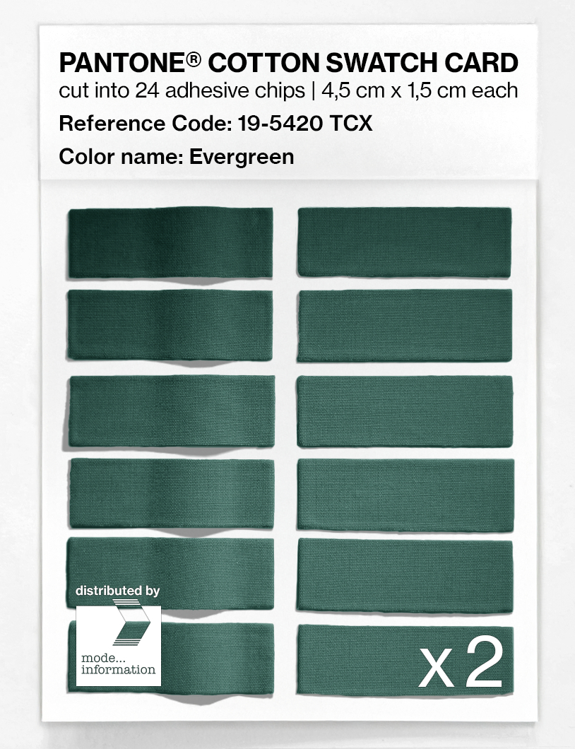 Product image 6 of the product “PANTONE® COTTON SWATCH CARD 19-5420 TCX Evergreen ”