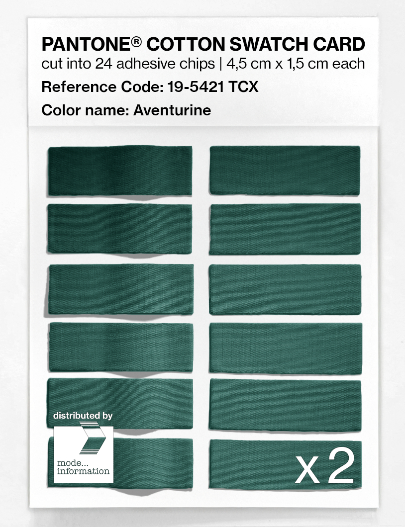 Product image 6 of the product “PANTONE® COTTON SWATCH CARD 19-5421 TCX Aventurine ”