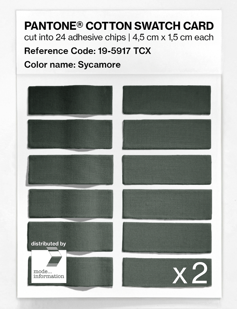 Product image 6 of the product “PANTONE® COTTON SWATCH CARD 19-5917 TCX Sycamore ”