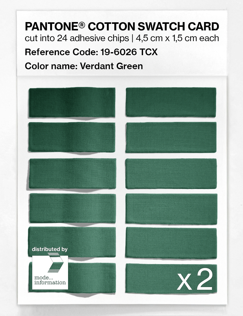 Product image 6 of the product “PANTONE® COTTON SWATCH CARD 19-6026 TCX Verdant Green ”