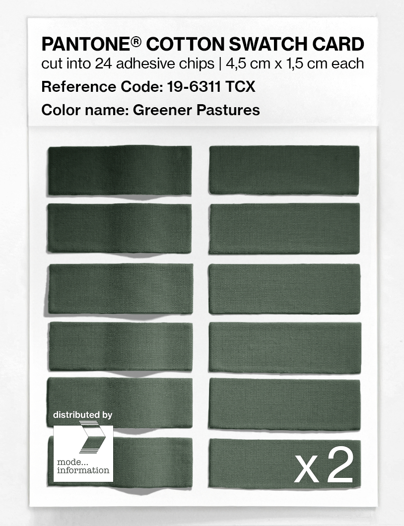 Product image 6 of the product “PANTONE® COTTON SWATCH CARD 19-6311 TCX Greener Pastures ”